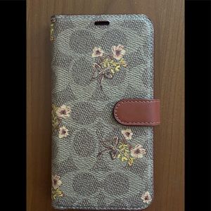 Iphone X/XS Folio In Signature Canvas w/floral